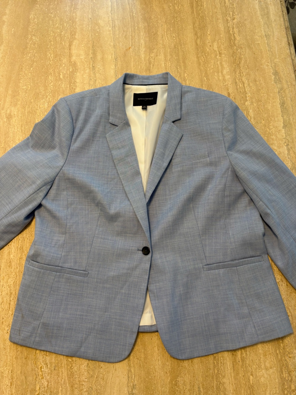 Banana Republic Light Blue Women's Single-Button Blazer-Size 20